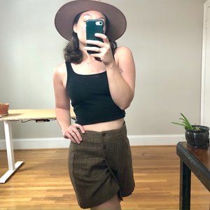 Vintage Limited Wool Preppy Plaid Skort Shorts 8